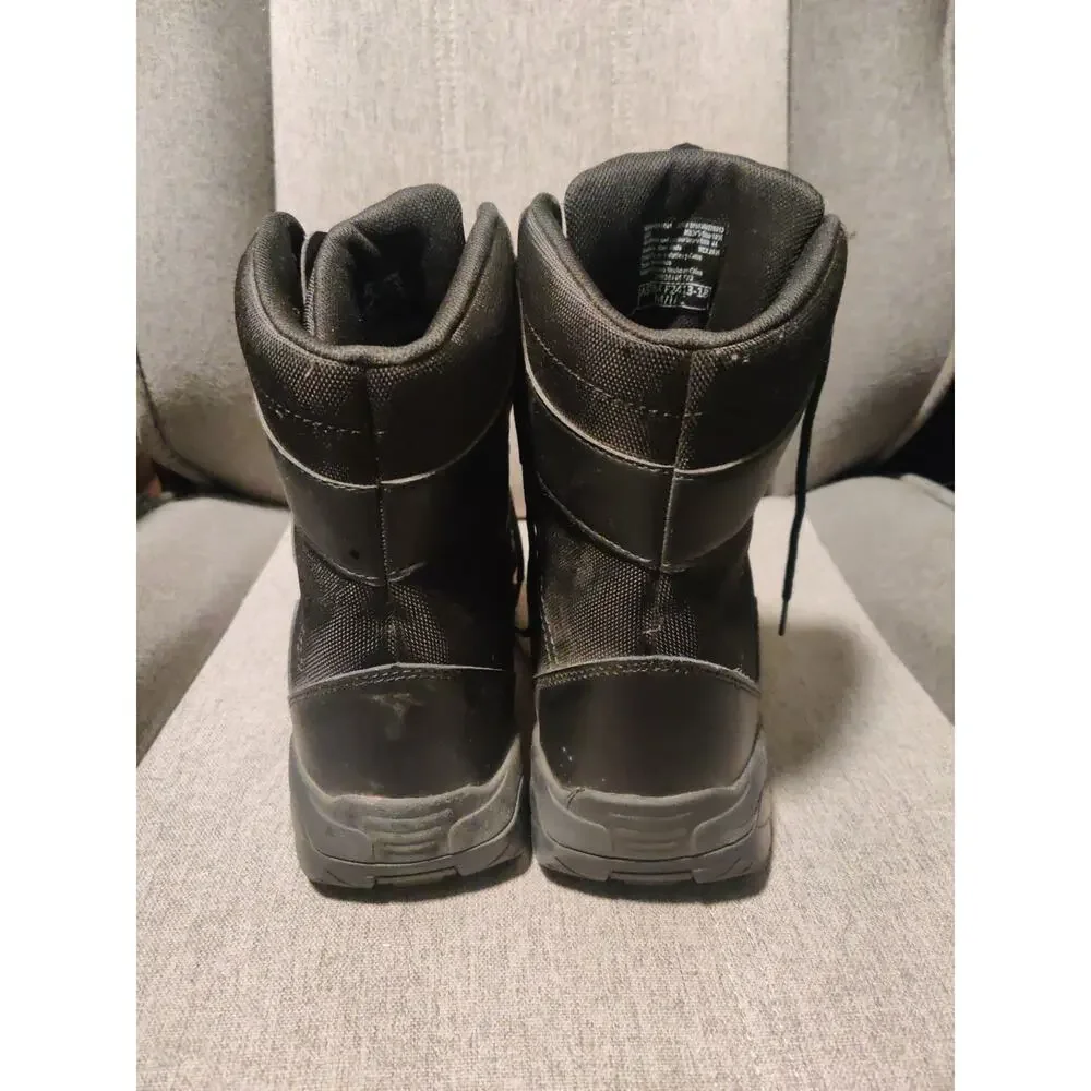 Interceptor Men's Size 10.5 Tactical Lace Combat Boots Black Slip Resistant